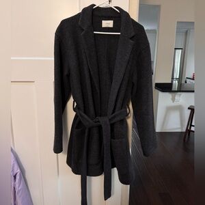 Wilfred Dark Gray Wool Coat